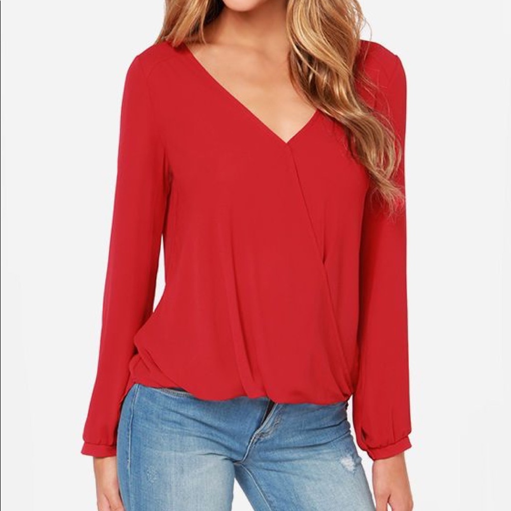 Red blouse